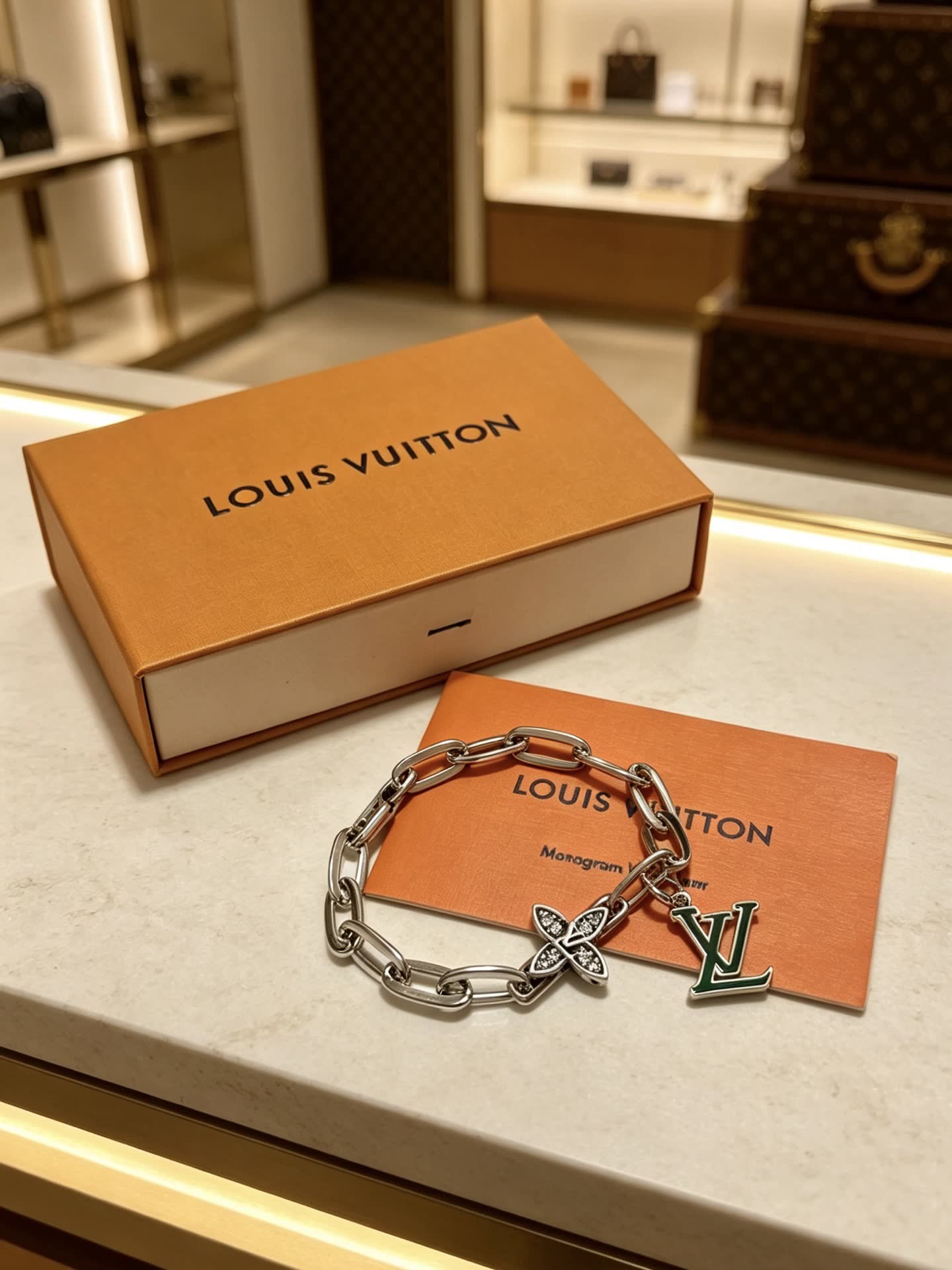 Louis Vuitton Silver Charm Bracelet